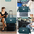 HYC00 Travel Duffel Bag,Carry-on Overnight Weekender Bags for Women,Sports Tote Gym Bag with Wet Pocket
