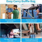 Apenze Small Gym Bag 14 inch lightweight Carry On Mini Duffel Bag for Travel Sport - Denim Blue