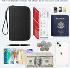 Fintie Family Passport Holder Wallet, RFID Blocking Travel Document Organizer Clutch Bag Credit Cards Case Cover for Women Men