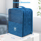 Large Shoe Bags for Travel, Holds 3 Pairs, Blue