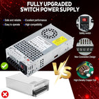 VAYALT 24V 25A 600W DC Switching Power Supply, Universal Regulated Switching AC 110V/220V to DC 24V Transformer, 24V Power Supply for Industrial, CCTV, Computer Project, 3D Printer, LED Strip Light