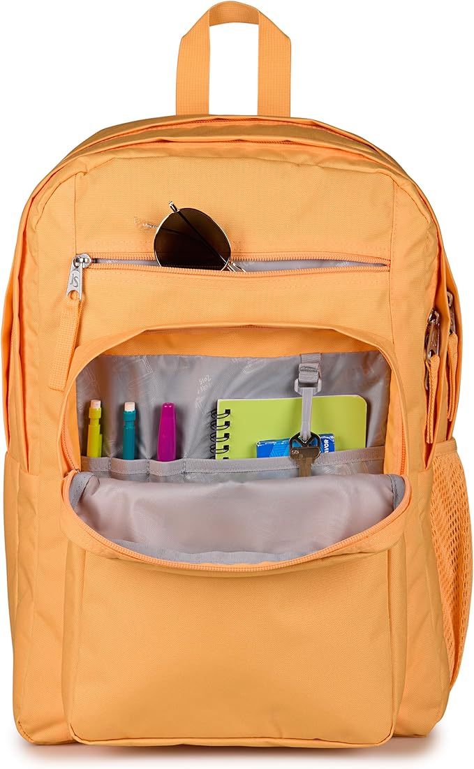 JanSport Laptop Backpack - Computer Bag with 2 Compartments, Ergonomic Shoulder Straps, 15” Laptop Sleeve, Haul Handle - Orange Soda