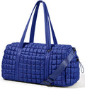 Quilted Travel Duffle Bag for Women Medium Weekender Bag Puffer Overnight Bag Large Soft Puffy Duffel Bag Carry-On Gym Bag Lightweight Personal Item Travel Bag for Trips Business Sport Airplane