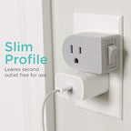 UltraPro Grounded Power Switch Outlet Extender Easy To Install For Indoor Lights and Small Appliances Energy Efficient Adapter Space Saving Design UL Listed 4 Pack Gray 47944