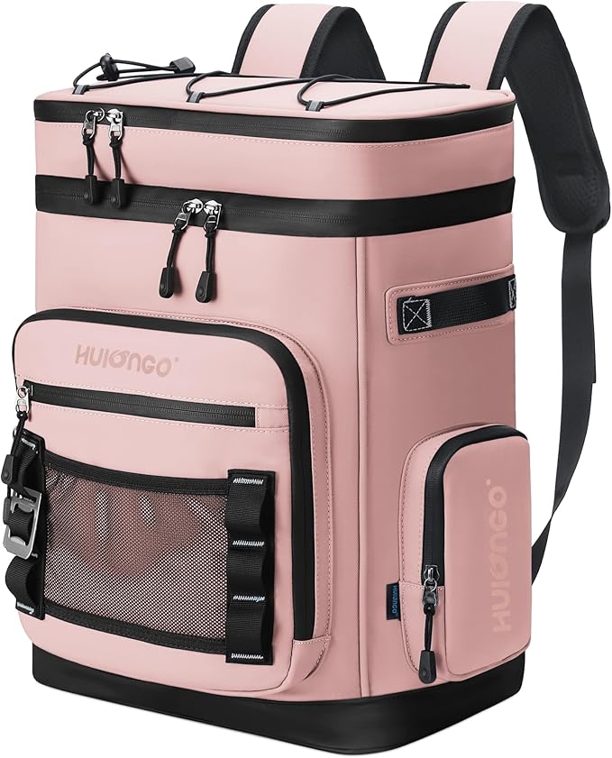 Hulongo Large Waterproof Insulated Cooler Backpack for Men & Women, Leak Proof Cooler Backpack for Camping, Beach, Fishing, Picnic, Travel, Outdoor, 30L, 48Cans