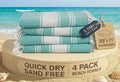 LANE LINEN Oversized Beach Towel - Beach Towels 4 Pack, Pre-Washed Pool Towel, Extra Large Beach Towel, Quick Dry & Sand Free, Lightweight Travel Towel, 39"x71" - Hunter Green