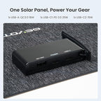 GEYOTO S45 Solar Panel 45W with USB-A and 25W USB-C Ports,25% High Efficiency Folding Solar Panel,Portable Solar Charger Compatible with Phones,Power Bank,IP68 Waterproof Solar Charger for Backpacking