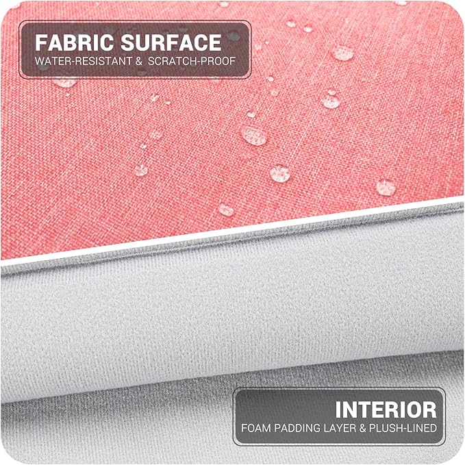 15.6-16 Inch Laptop Sleeve Shoulder Bag Notebook Chromebook Computer Carrying Case Compatible with 15.6 inch Acer Asus Dell HP Thinkpad, Pink