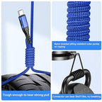 Durcord USB C Charger Cable Fast Charging, 2Pack 60W 10ft USB C to USB C Cable for Android Phone Pad, Type C to Type C Charger Braided USB Cable Compatible with iPhone 15 Pro/Plus/Max Blue