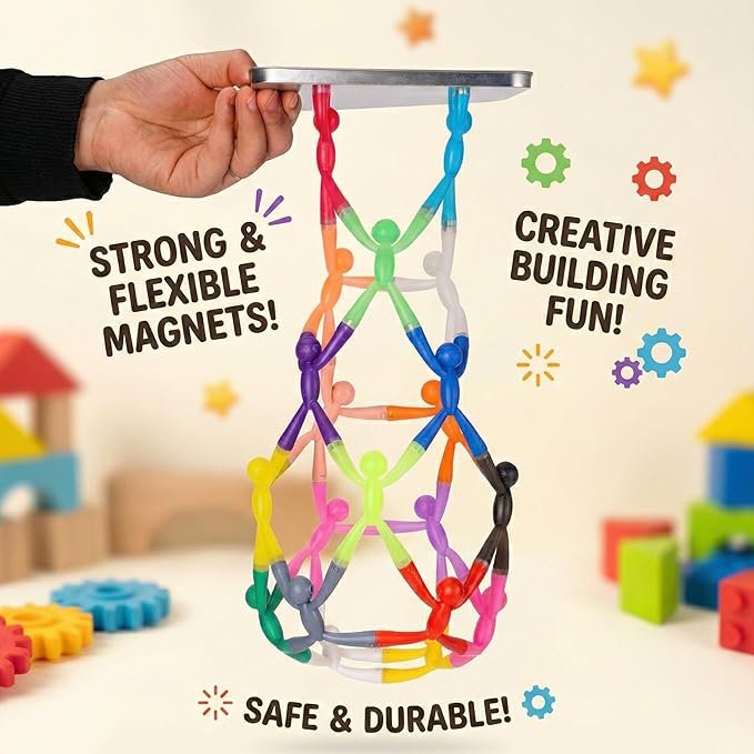 MAGMEN Airplane & Road Trip Toy Magnetic Fidget Toys 40PC Ultimate Set - 20 Classic + 20 Enhanced Grip X3 - STEM Travel Toys Kids ADHD Autism - Family Pack - Desk Toys Adults