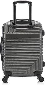 InUSA RESILIENCE Luggage with Spinner Wheels | Durable Lightweight Hardshell Spacious Travel Bag with Handle and Trolley | 20-Inch Carry On Small Luggage | Charcoal