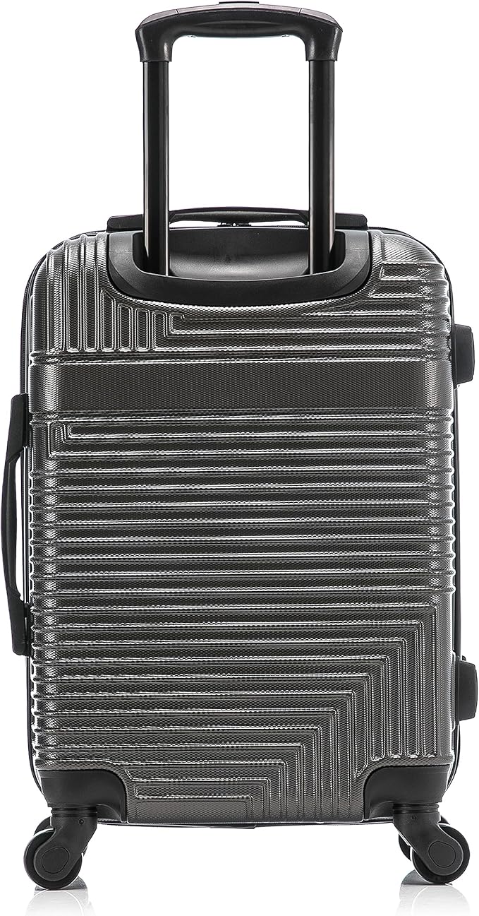 InUSA RESILIENCE Luggage with Spinner Wheels | Durable Lightweight Hardshell Spacious Travel Bag with Handle and Trolley | 20-Inch Carry On Small Luggage | Charcoal