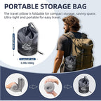 Travel Pillow with Extra Large Hood for Airplane Long Flights Privacy and Comfort Memory Foam with Velvet Cover for Road Trip Head&Neck Support for Plane Office Cars Sleeping & Rest (Light Grey)