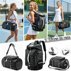 Gym Duffle Bag Backpack with Shoe Compartment,4 ways Travel Backpack for Women and Men,Multi-Functional Weekender bag with Waterproof Layer&Laptop Compartment for Fitness, Travel,Camping