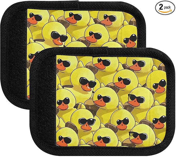 Funny Duck Luggage Handle Wrap for Suitcase Luggage Tags Handle Covers Identifiers Soft Decorations Travel Accessories 2 Pack