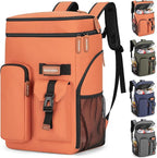 BAGPARKK Insulated Cooler Backpack,33/45 Cans Multifunctional Double Deck Leakproof Cooler Bag with Sternum Strap,Large Capacity Lightweight Travel Camping Beach Backpack