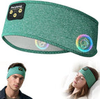 Perytong Sleep Headphones Wireless, Bluetooth Sports Headband Headphones with Ultra-Thin HD Stereo Speakers Perfect for Sleeping,Workout,Jogging,Yoga,Insomnia, Air Travel, Meditation (Green)