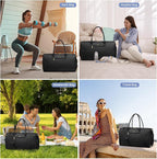 Women Weekender Travel Duffle Bag: Travel Duffel Overnight Bags with Shoe Compartment Large Carry on Tote with Toiletry Bag Weekend Traveling Yoga Gym Hospital Bag for Women with Wet Pocket 3 PCS Set