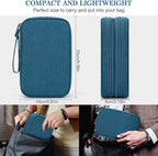 FYY Electronic Organizer, Large Travel Cable Organizer Bag Pouch Electronic Accessories Carry Case Portable Waterproof Double Layers All-in-One Storage Bag for Cable, Cord, Charger, Phone, Dark Green