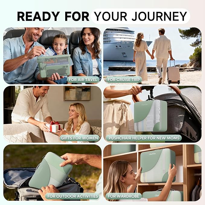 11 Set Packing Cubes for Travel, Gifts for Women Mom,Anti-Tearing Suitcase Organizer,OlarHike Vacation Essentials & Accessories for Cruise Ship
