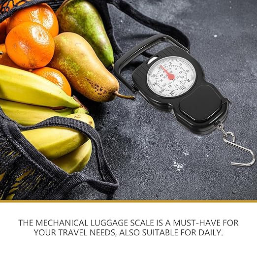 Portable Mini Luggage Scale 20kg Mechanical Spring Hanging Scale with Tape for Travel and Shipping Use