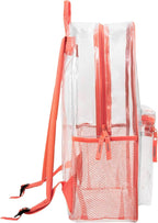 Trail maker Clear Backpack Heavy Duty with Padded Straps, Side Pockets for Kids, Boys, Girls, School, Stadium Approved Events