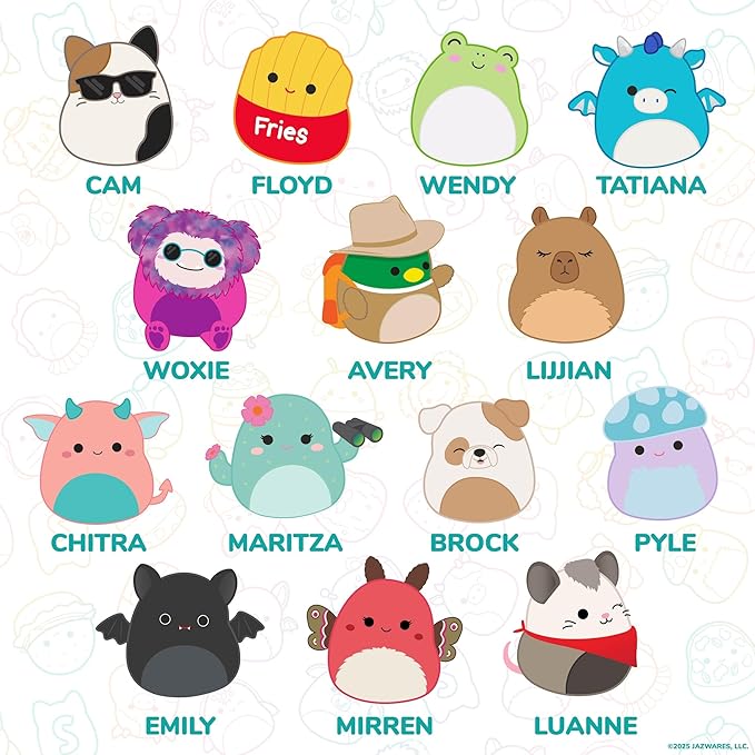 Original Squishmallows Puffy Sticker Playset, Over 50 Reusable Stickers