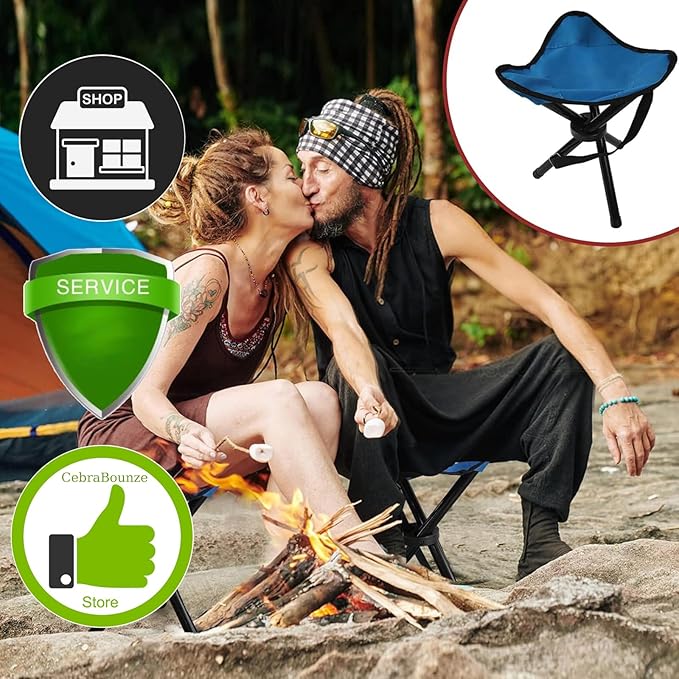 Travel Folding Camping Stool, Use Height 14" and Max Weight 210 lbs Outdoor Portable Party Chair Fishing Chair Seat for Camping Fishing Hiking Gardening and Beach Painting