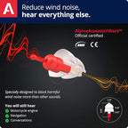 Alpine MotoSafe Pro - Premium Motorcycle Ear Plugs for Wind Noise Reduction - 20dB - Motorcycle Hearing Protection - Ultra Soft Comfortable Motorcycle Hearing Protection - 2 Pair