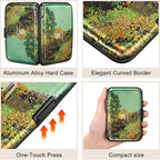 ELFISH Mini RFID Aluminum Wallet Credit Cards Holder Business Card Case Metal ID Case for Men Women(Scenery)