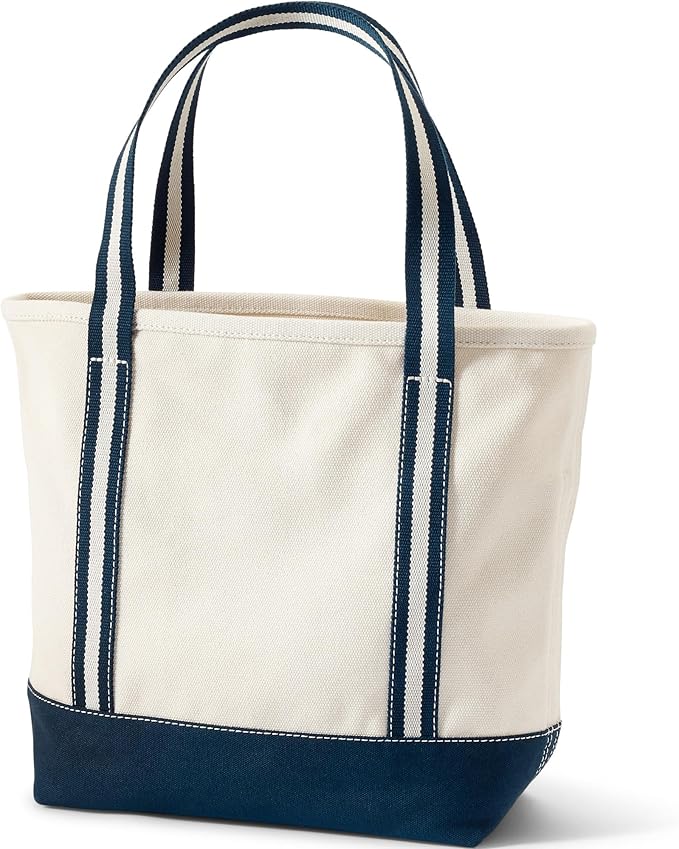 Lands' End Open Top Canvas Tote Bag