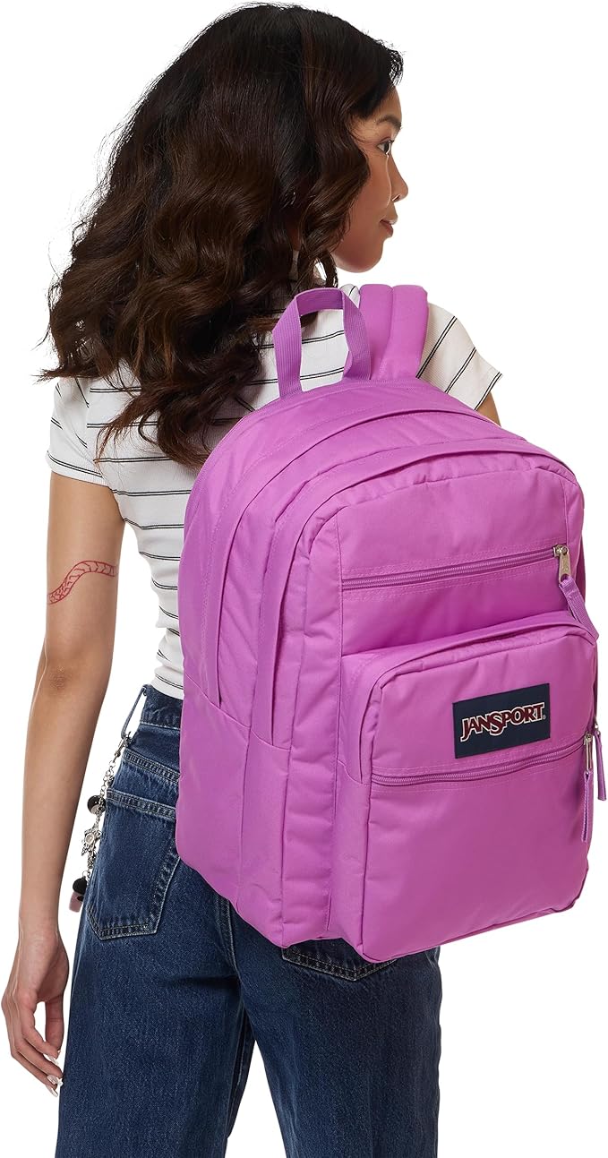 JanSport Laptop Backpack - Computer Bag with 2 Compartments, Ergonomic Shoulder Straps, 15” Laptop Sleeve, Haul Handle - Digital Fuchsia