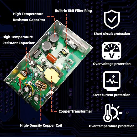 New Version Converter, 110V AC to 12V DC Converter Power Supply 12V 600W 50A DC Switch Transformer for RV,Pump,LED Strip, LCD Monitor