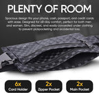 Luxury Travel Wallet – Hidden Money Belt, RFID-Blocking, Anti-Theft Passport Holder for Men & Women (Black Crest)