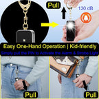 Ultrathin Personal Alarm Rainproof Ultra-Lightweight (0.8 oz) Bulky-Free Keychain Siren for Women, Students Safety. SOS Emergency 130db Hiking Alert Strobe Light. Replaceable Battery. Black
