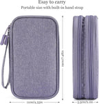 Electronic Organizer Travel Cable Accessories Bag, Electronic Organizer Case, Electronic Accessories Organizer Bag for Power Bank, Charging Cords, Chargers, Mouse, USB Cable, Earphones (Purple)