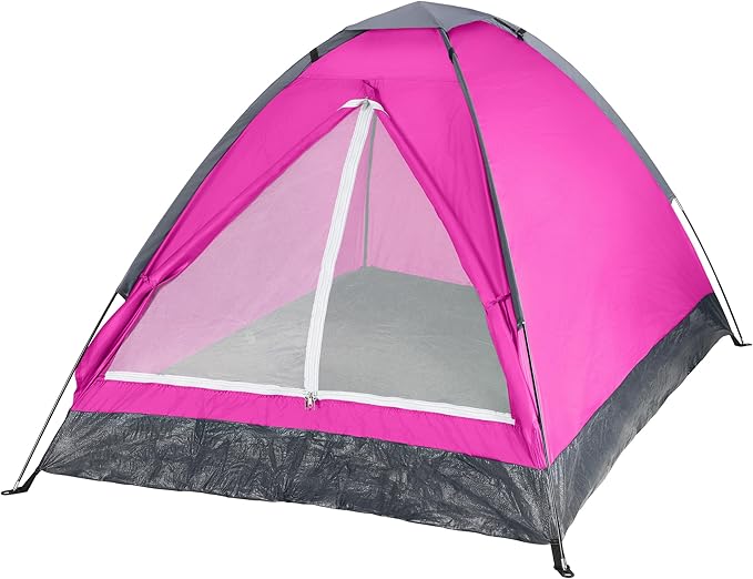 2 Person Outdoors Camping Tent with Rain Fly and Carrying Bag - Lightweight Outdoor Pop Up Tents for Camping Essentials, Music Festivals, Backpacking, Hiking, or Beach Shelter by Wakeman Outdoors