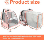 Texsens Innovative Traveler Bubble Backpack Pet Carriers for Cats and Dogs (Expandable-Pink)