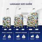 FUL Disney Stamps 26 Inch Rolling Luggage, Hardshell Checked Suitcase with Spinner Wheels, Multi