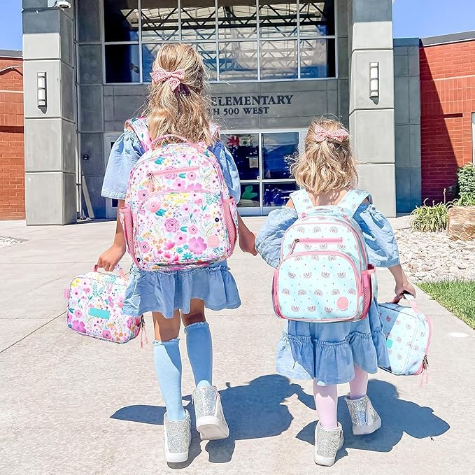 mibasies Toddler Backpack for Girls 2-4: Preschool Kindergarten Backpack - Cute Kids Backpacks for Girls - Flower Pink