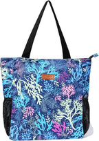 Original Floral Water Resistant Large Tote Bag Shoulder Bag for Gym Beach Travel Daily Bags Upgraded