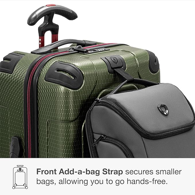 Traveler's Choice Maxporter II Polycarbonate Hardside Trunk with Spinner Wheels, Green, 28-Inch Medium Trunk