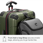Traveler's Choice Maxporter II Polycarbonate Hardside Trunk with Spinner Wheels, Green, 28-Inch Medium Trunk