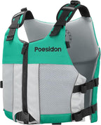 Poseidon Adjustable Water Safety Life Jacket - Classic Unisex Design with Front/Rear Storage Compartments for Multiple Water Activities