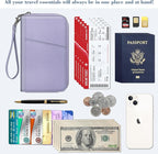 Fintie Family Passport Holder Wallet, RFID Blocking Travel Document Organizer Clutch Bag Credit Cards Case Cover for Women Men
