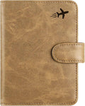 Passport Holder Cover Wallet RFID Blocking Leather Card Case Travel Accessories for Women Men (#Brown)