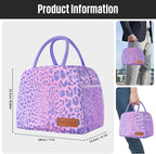 douyadady Lunch Bag Women/Men Lunch Box Women/Men (purple leopard)