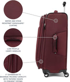 Travelpro Maxlite 5 Softside Expandable Luggage with 4 Spinner Wheels, Lightweight Suitcase, Men and Women, Burgundy, 2-Piece Set (21/29)