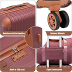 Cosbarn Luggage Sets 5 Piece Suitcases with Wheels, Suitcase Set ABS Hard Case Luggage with TSA Lock Spinner Wheels Durable Travel Luggage