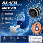 Waterproof Swimming Ear Plugs for Adults - 3 Pairs of Reusable Soft Silicone Swim Earplugs,Perfect for Surfing, Diving,Pool,Showering and Other Water Sports - Keep Water Out and Ear Protection